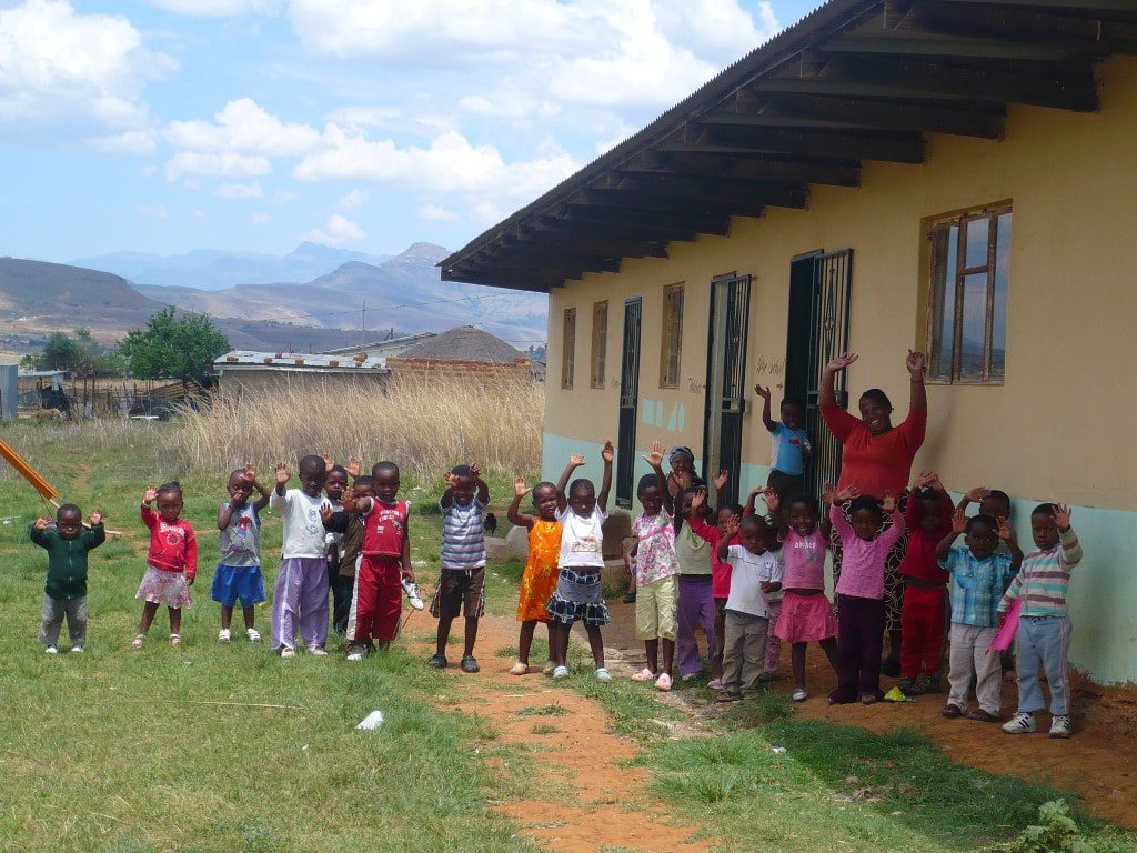 Ontmoet de locals - kinderen, school, Drakensbergen, Zuid-Afrika