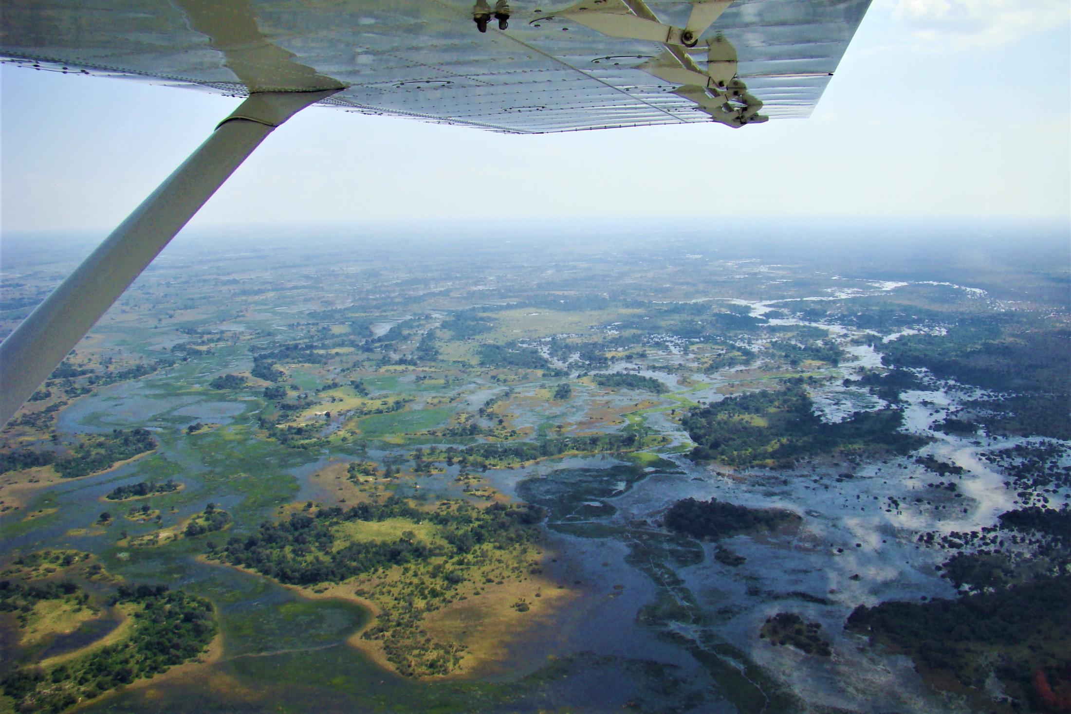 Leukste activiteiten Botswana - Okavango Delta - Uitzicht vanuit vliegtuig