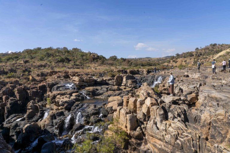 Bourke Luck's Potholes uitkijkpunt op de Panoramaroute