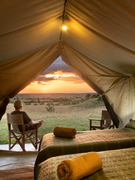 Safaritent met uitzicht in Tanzania