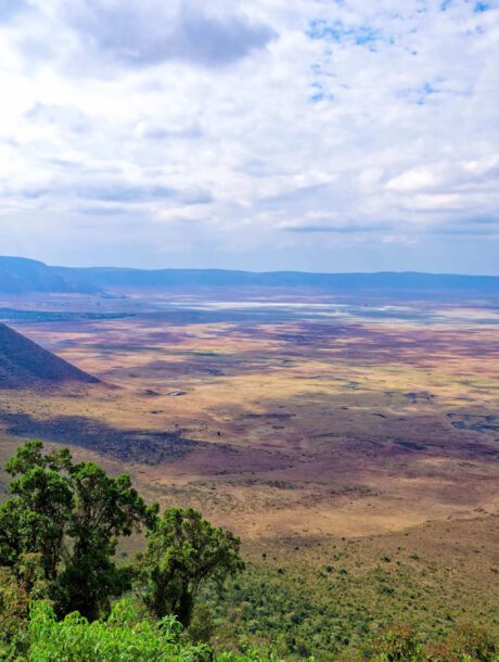 Ngorongoro krater vanaf bovenaf